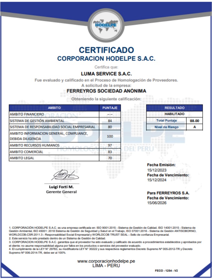 certificado
